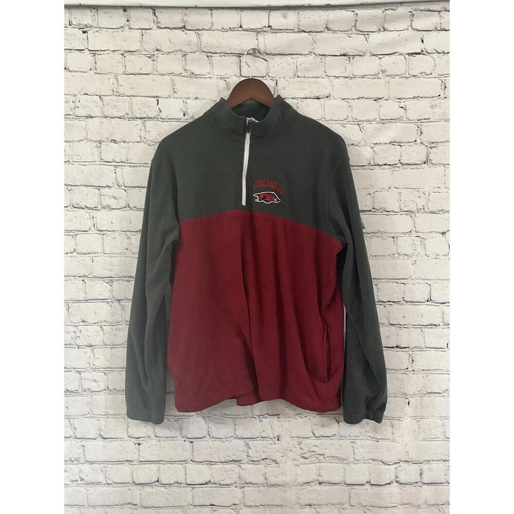 NCAA Arkansas Razorbacks Large Knights Apparel Quarter-Zip Softshell Jacket‎